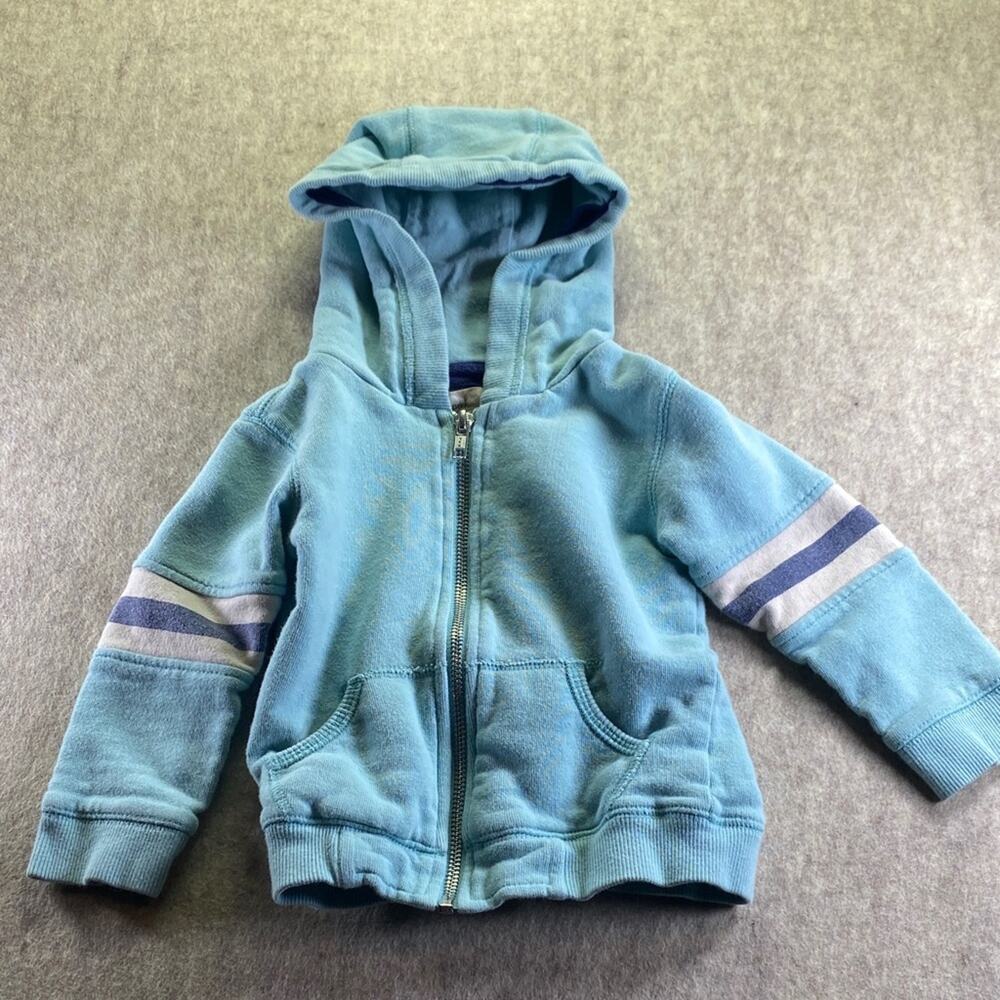 Peek Light Blue and Stripes Kids Hoodie Jacket Size 18-24 Months